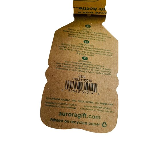 Aurora Eco Nation White Seal Plush Toy 12"Made from 100 Percent Recycled Materia - Picture 5 of 7